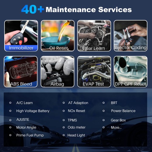 VIDENT iSmart800Pro BT Bluetooth Version Automotive Scan Tool, OBD2 Scanner, Supports Full System Diagnostics, Bi-Directional Test, 40+ Reset Services
