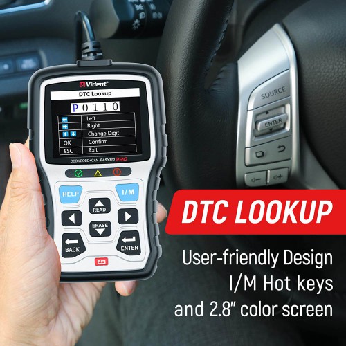 VIDENT iEasy310 Pro(Silver) Enhanced OBD2 Automotive Scanner Professional OBDII Code Reader Engine Fault Scan Tool Car Diagnostic Tool