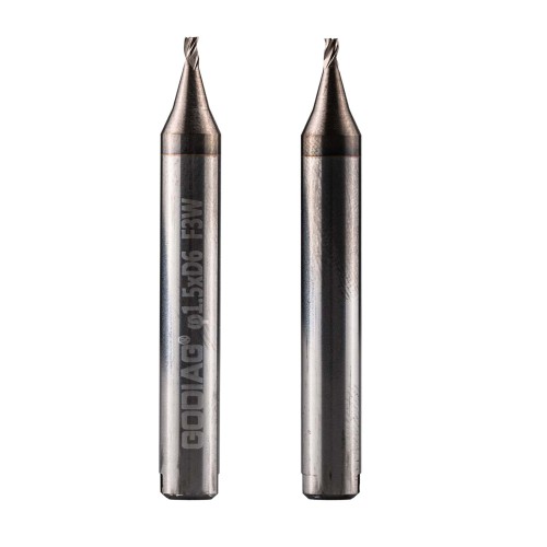 GODIAG F3W 1.5MM End Milling Cutter φ1.5xD6x45Lx3F for SILCA MATRIX PRO, MATRIX EVO, MATRIX SLX, MATRIX SX, MATRIX S 5PCS