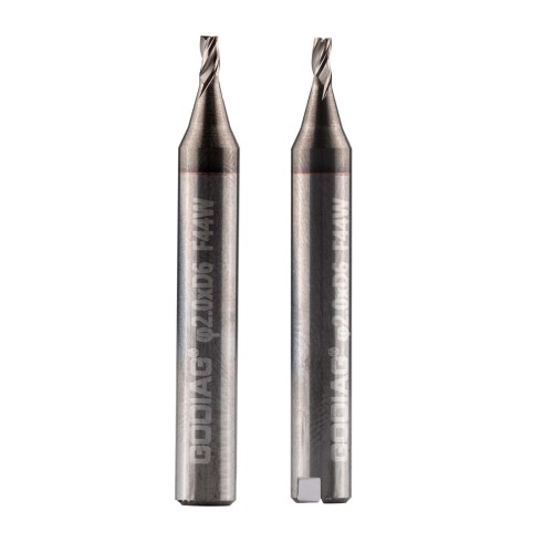 GODIAG F44W 2.0MM End Milling Cutter φ2.0xD6x45Lx3F For SILCA MATRIX PRO, MATRIX EVO, MATRIX SLX, MATRIX SX, MATRIX S 5PCS