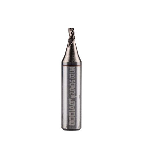 GODIAG 02LM 2MM End Milling Cutter φ2.0x3.0xD6x30x3F For SILCA Futura Pro, Futura Pro Engraving, Futura Pro Automotive
