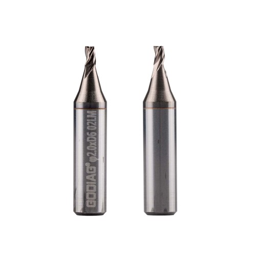 GODIAG 02LM 2MM End Milling Cutter φ2.0x3.0xD6x30x3F For SILCA Futura Pro, Futura Pro Engraving, Futura Pro Automotive