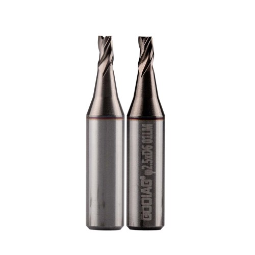 GODIAG 01LM 2.5MM End Milling Cutter φ2.5x5.5xφ6x30Lx3F For SILCA Futura Pro, Futura Pro Engraving, Futura Pro Automotive