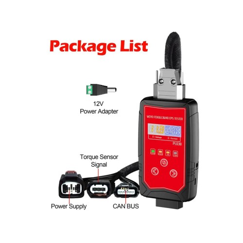 WOYO PL038 EPS Tester for Ford Focus Kuga Explorer Lincoln Volvo V40(Only Iron Shell EPS) Automotive Diagnostic Tool Power Steering Wheel Motor Tester
