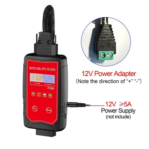 WOYO PL068 EPS Tester For Volvo V60/S60 II/XC90II/V90II/XC60II/XC40/POLESTAR2 Steering Wheel Motor Detector, Automotive Diagnostic Tool on Bench