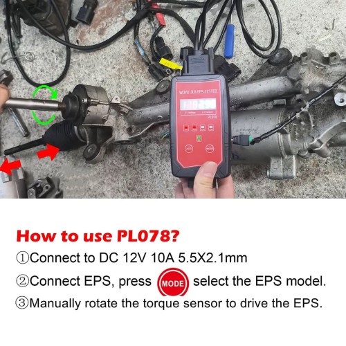 WOYO PL078 EPS Tester For Land Rover & For Jaguar Steering Wheel Motor Detector On Bench