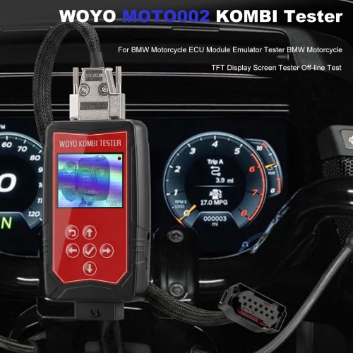 WOYO MOTO002 KOMBI Tester For BMW Motorcycle ECU Module Emulator Tester BMW Motorcycle TFT Display Screen Tester Off-line Test