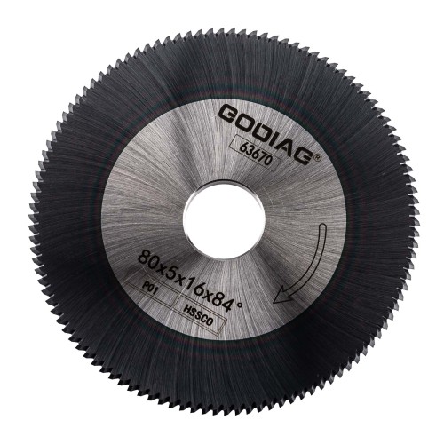 GODIAG P01 Angle Milling cutter φ80x5xφ16x84° For Keyline Carat; JMA BERNA; VIENNA; SARATOGA Block A; Bravo; POKER; REKORD; SPEED; DUO, JZ-323,