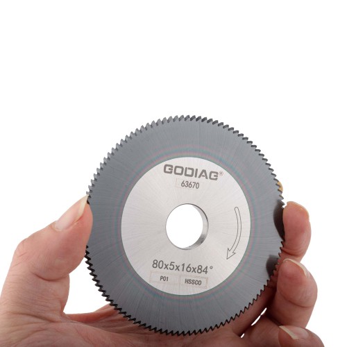 GODIAG P01 Angle Milling cutter φ80x5xφ16x84° For Keyline Carat; JMA BERNA; VIENNA; SARATOGA Block A; Bravo; POKER; REKORD; SPEED; DUO, JZ-323,