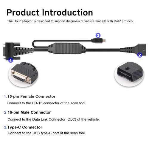 LAUNCH DOIP Cable for CRP123X/ E/ I V3 , CRP 129X/E/I V3, CPR 129 PLUS V3