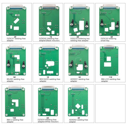 KEYDIY Clamp Adapter Type 11 Pieces of Adapter Boards Work with KD-X4, KD MAX and Other Devices Support Permanent Free Use