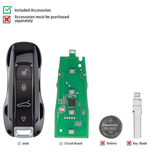 KEYDIY KD ZB19 (NEW) Universal Smart Remote Key 3 Buttons for Porsche Type 5pcs