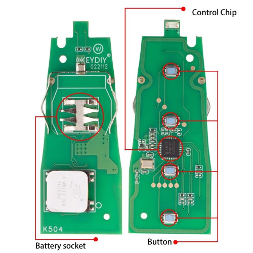 KEYDIY KD ZB19 (NEW) Universal Smart Remote Key 3 Buttons for Porsche Type 5pcs
