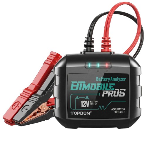 TOPDON BTMobile Battery Tester for 12V Vehicle Batteries within the 100-2000 CCA, Meets CCA, BCI, CA, MCA, JIS, DIN, IEC, EN, SAE & GB Specifications
