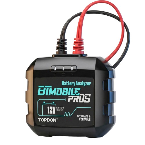 TOPDON BTMobile Battery Tester for 12V Vehicle Batteries within the 100-2000 CCA, Meets CCA, BCI, CA, MCA, JIS, DIN, IEC, EN, SAE & GB Specifications