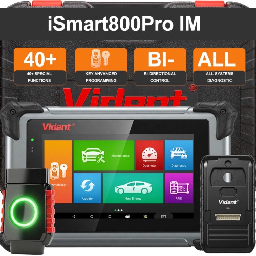 VIDENT iSmart800Pro IM Supports Advanced IMMO & Key Programming, All Systems Diagnosis, 40+ Maintenance Service