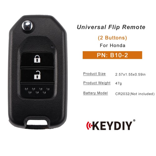 KEYDIY KD B10-2 Universal Flip Remote Key 2 Buttons for Honda Type 5PCS