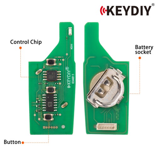 KEYDIY KD B47-3 Universal Flip Remote Key 3 Buttons for Peugeot Type 5PCS