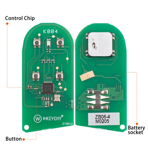 KEYDIY KD ZB06-4 Universal Smart Remote Key 4 Buttons for Alfa Romeo Type 5pcs
