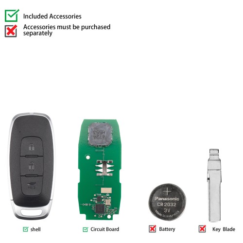 Lonsdor NS30-1BNS30 for Nissan/Infiniti Smart Key 3 Buttons Supports ID46 ID47 ID4A