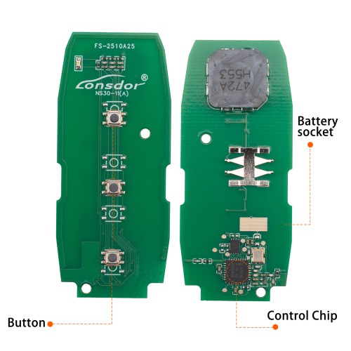 Lonsdor NS30-1BNS30 for Nissan/Infiniti Smart Key 3 Buttons Supports ID46 ID47 ID4A