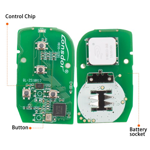 Lonsdor HD30-14 HD30 Smart Key 4 Buttons for Honda Supports ID46 ID47 ID4A
