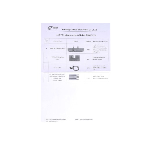 Yanhua Mini ACDP Read BWM DME ISN Code by OBD Module