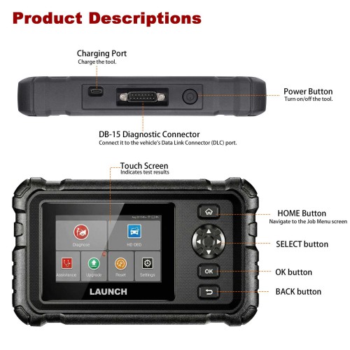 LAUNCH CRP129 HD V2 Standard Configuration for Commercial Vehicles with 2 Years of Free Upgrades