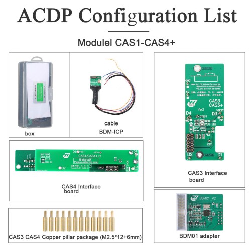Yanhua ACDP Module 1 CAS Module for BWM CAS1-CAS4+ IMMO Key Programming and Odometer Reset via OBD/ICP with License A500