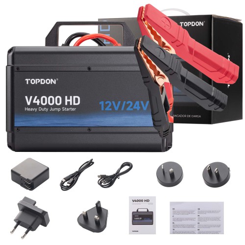 TOPDON V4000 HD 12V/24V 4000A Jump Starter