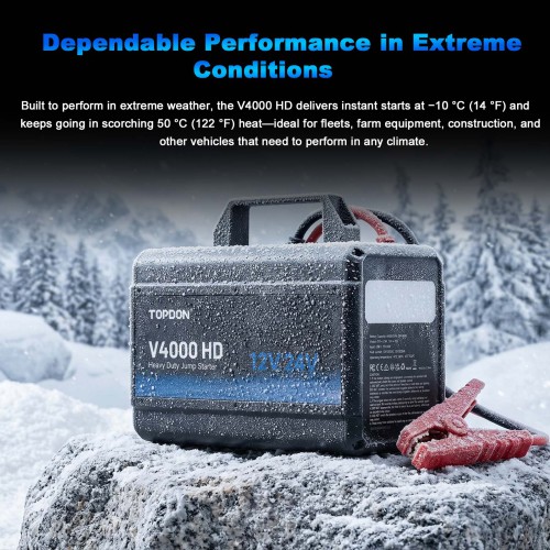 TOPDON V4000 HD 12V/24V 4000A Jump Starter