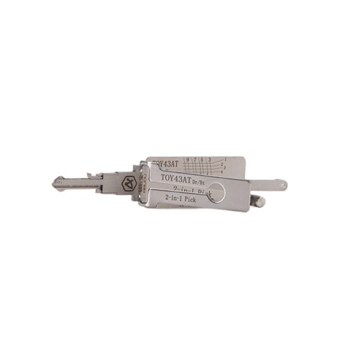 ABUDU TOY43AT Flat Milling Double Track 2-in-1 Opening and Decoding Tool, Tooth Depth (10-cut) IC CARD: 904
