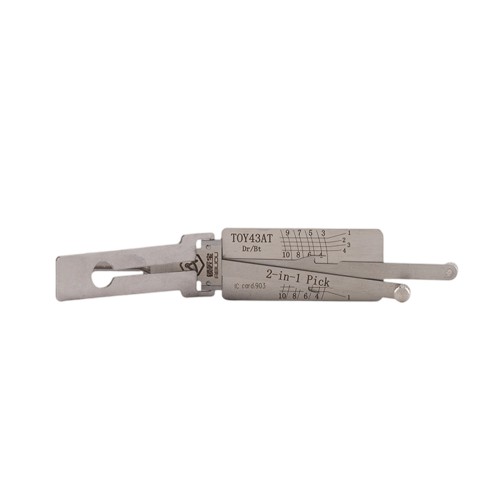 ABUDU TOY43AT Flat Milling Double Track 2-in-1 Opening and Decoding Tool, Tooth Depth (10-cut) IC CARD: 904
