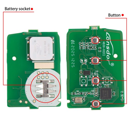 Lonsdor HD30-0C HD30 Smart Key 4 Buttons for Honda Supports ID46 ID47 ID4A