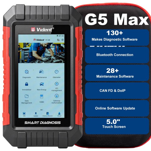 VIDENT G5 Max Auto Diagnostic Scanner with 28 Special Functions, Supports CAN FD & DoIP, Supports 2023/2024 Vehicle Models