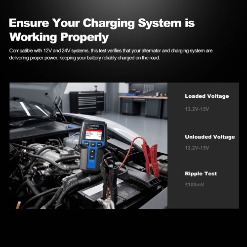 TOPDON BT200 12V Battery & 12V/24V System Tester