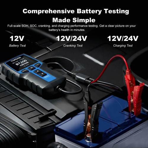 TOPDON BT200 12V Battery & 12V/24V System Tester
