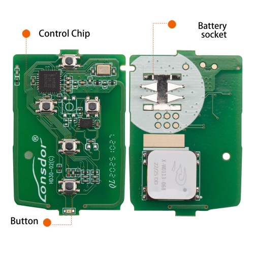 Lonsdor HD30-0D HD30 Smart Key 5 Buttons for Honda Supports ID46 ID47 ID4A