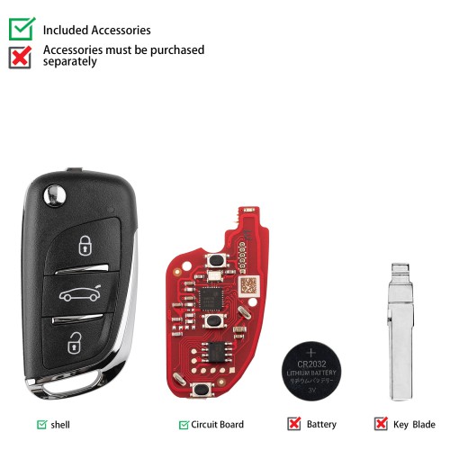 XHORSE XKDS20EN DS Type Universal Remote Key Black Second Generation 5pcs/lot