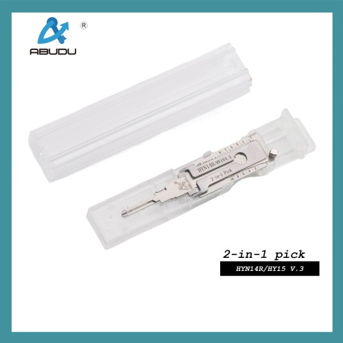 ABUDU AIAP014U HY15/HYN14R Flat Milling Dual Track Opening and Reading 2-in-1 Tool, Tooth Depth (10-cut) IC CARD: 1098