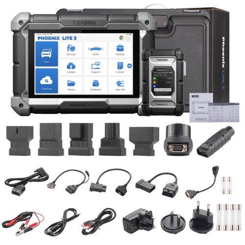 TOPDON Phoenix Lite3 OE-Level Scan Tool, 35 Service Functions, 8", Bi-Directional Controls, CANFD
