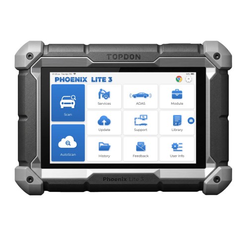 TOPDON Phoenix Lite3 OE-Level Scan Tool, 35 Service Functions, 8", Bi-Directional Controls, CANFD