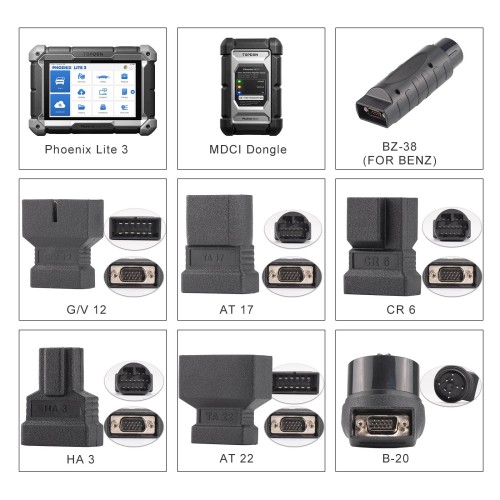TOPDON Phoenix Lite3 OE-Level Scan Tool, 35 Service Functions, 8", Bi-Directional Controls, CANFD