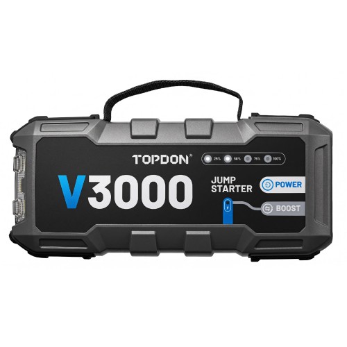 TOPDON V3000 Battery Jump Starter, 3000 Peak Amp, Power Bank & Flashlight