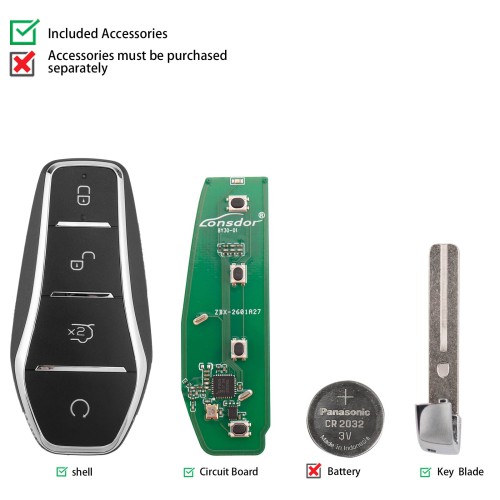 LONSDOR BY30-01 for BYD Supports ID46 ID4A 315MHZ 433.62MHZ 433.92MHZ
