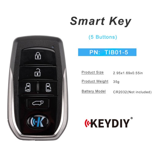 KEYDIY TIB01-5 Smart Key 5 Buttons