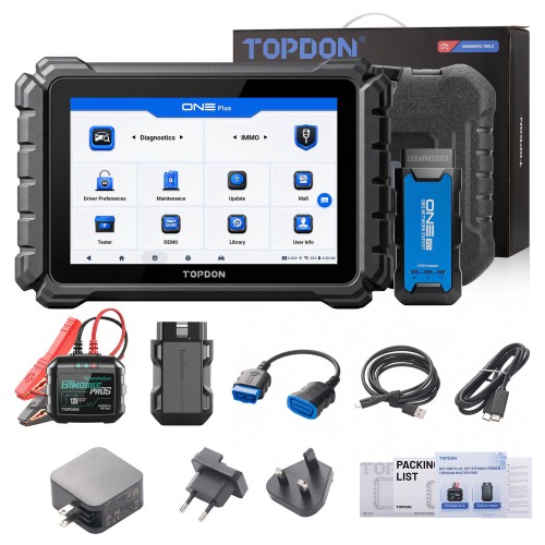 TOPDON ONE PLUS Professional Automotive Diagnostic Tool Supports Hidden Functions Activation, 50+ Maintenance Functions, Battery Testing