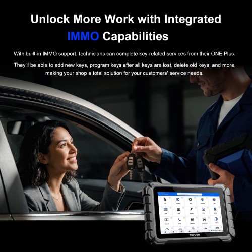 TOPDON ONE PLUS Professional Automotive Diagnostic Tool Supports Hidden Functions Activation, 50+ Maintenance Functions, Battery Testing