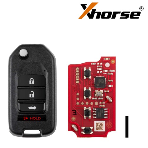 XHORSE XKHO21EN for Honda Model (Folding - 3+1 Buttons) Second Generation Wired Remote Key 5pcs/lot