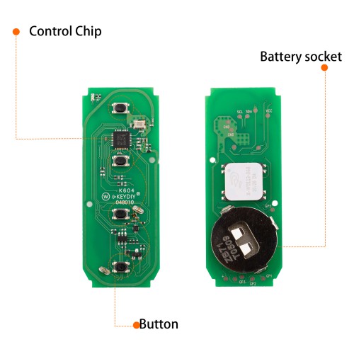 KEYDIY ZB71-4 Smart Key Amber Yellow For 46, 47, 48, 49, 4A, MQB48, 5C Chip Types
